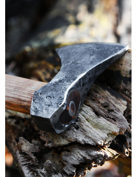 Machado Viking com aço forjado à mão,...