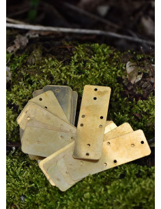 Conjunto de 25 placas de latão para armadura lamelar (9 cm.) 2