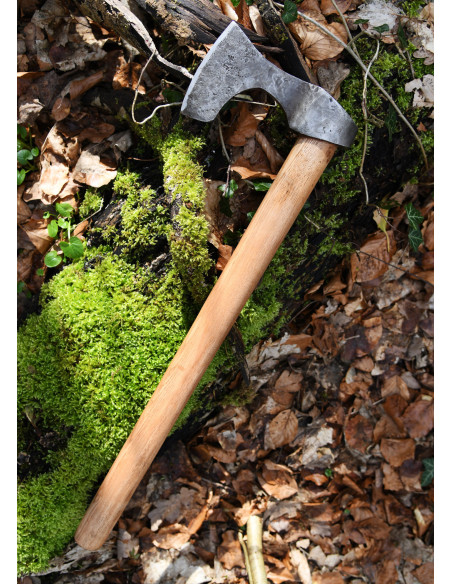 Machado Viking com aço forjado à mão,...