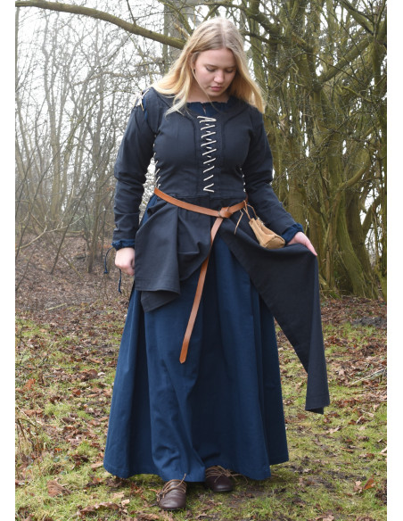 Vestido Medieval Marit com Renda,...