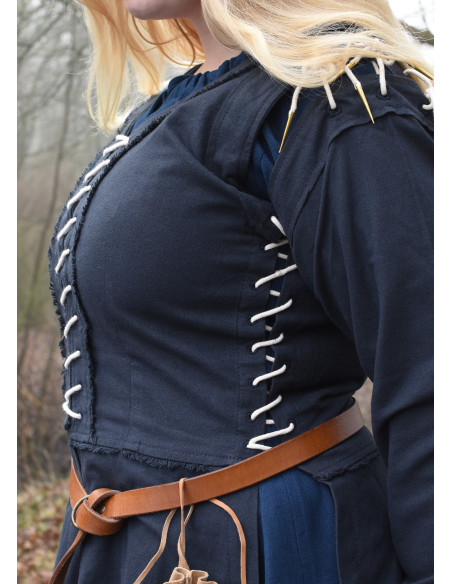 Vestido Medieval Marit com Renda,...