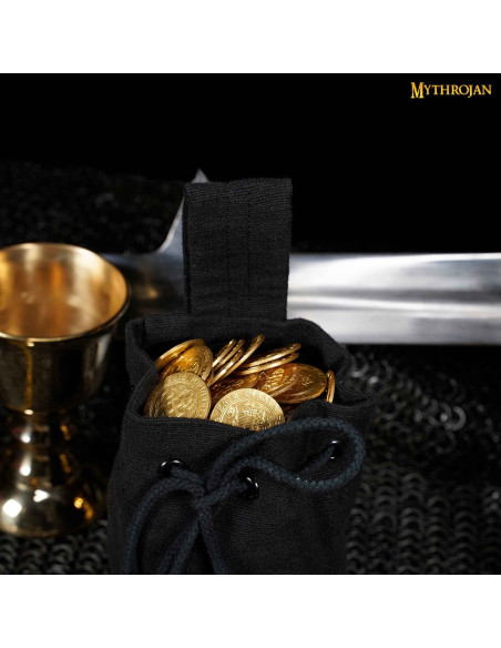 Bolsa mendigo medieval preta com...