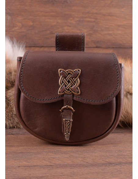 Bolsa de couro celta medieval (15 x...