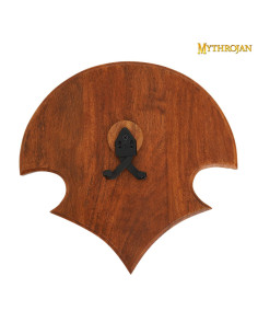 Suporte madeira e metal, espigões para pendurar espada na...