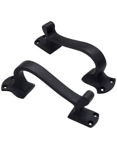 Conjunto de 2 maçanetas medievais em ferro forjado...