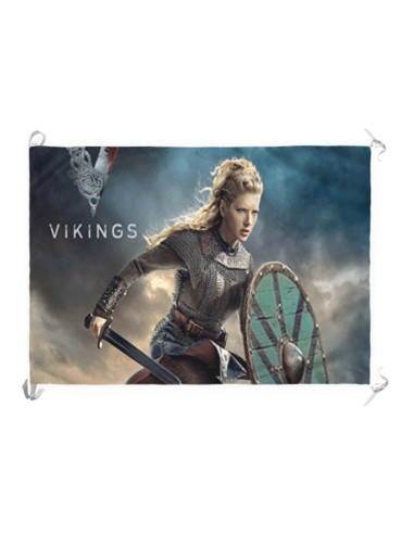 Banner-Flag Laguertha da série Vikings
 Material-Cetim