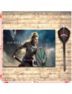 Pack Banner + Espada de Laguertha da série Vikings