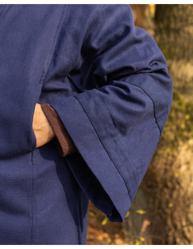 Túnica Oberon para mágicos e clérigos em algodão - azul