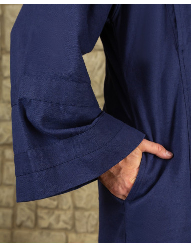 Túnica Oberon para mágicos e clérigos em algodão - azul