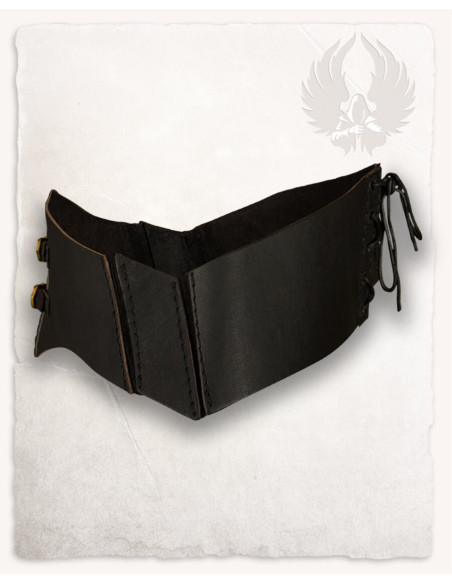 Talia corpete de couro medieval - preto