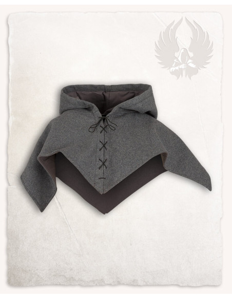 Capuz Folke Medieval em Lã - Cinza