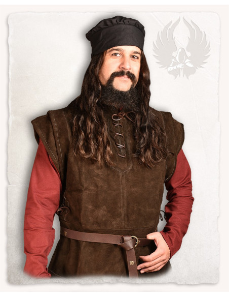 Boina medieval italiana Armin - preta