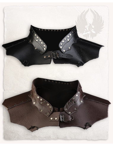 Gorget medieval e fantasia Rasmus em couro