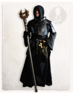 Gorget medieval e fantasia Rasmus em couro 2