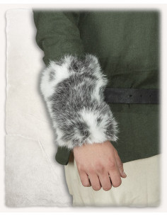 Braçadeiras de pele de coelho viking inglês