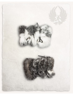 Braçadeiras de pele de coelho viking inglês 2