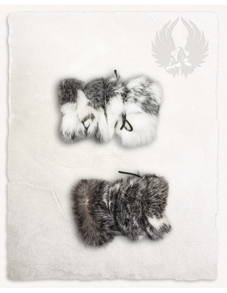 Braçadeiras de pele de coelho viking...