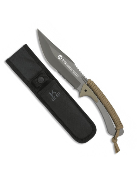 Coiote amarrado a faca K25