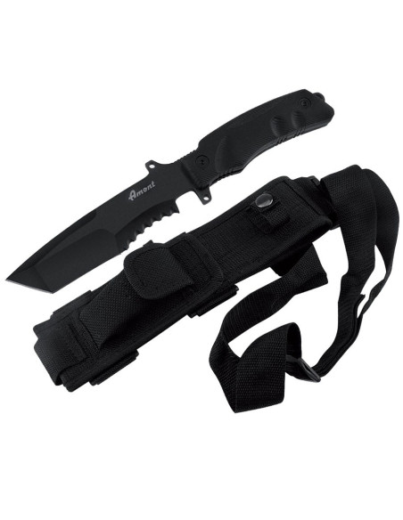 Terceira faca tática preta (25,5 cm.)