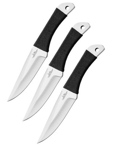 Conjunto 3 facas de arremesso Cord Grip Gil Hibben
