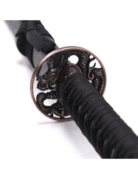 Ornamental dragão katana tsuba com...