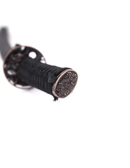 Ornamental dragão katana tsuba com...