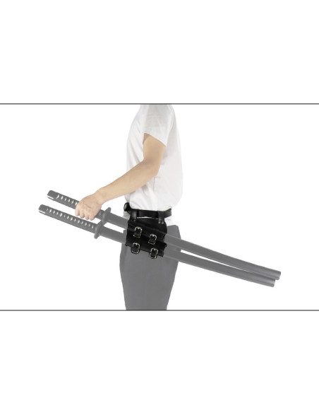 Cinto Tahalí para transportar 2 katanas