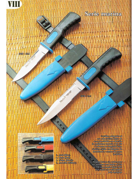 facas subaquáticas série marinha