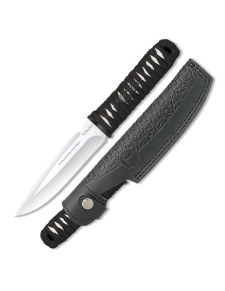 Faca TOKISU com bainha de couro (28,7...