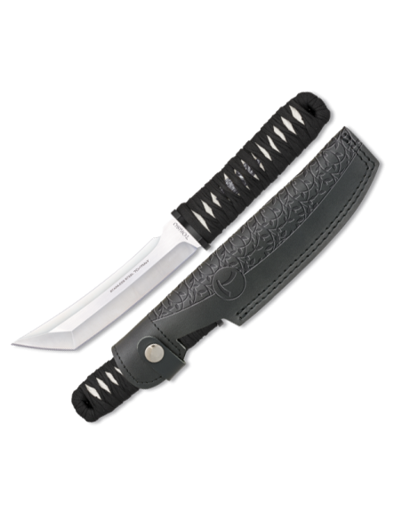 Faca TOKISU com bainha de couro,...