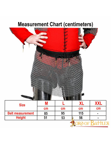 Saia medieval em cota de malha anel...