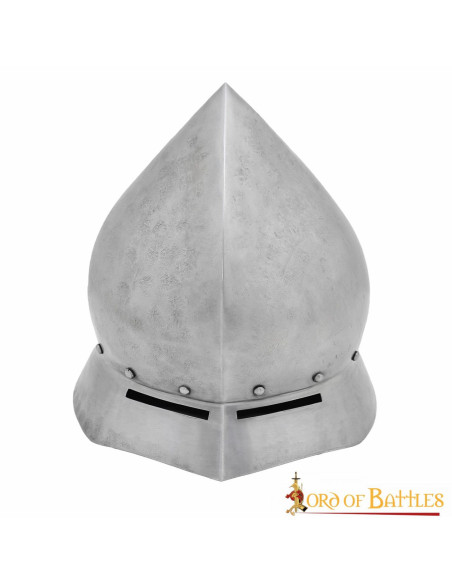 Capacete medieval, tipo bule,...
