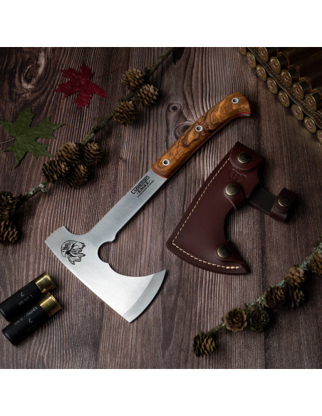 Machado de águia, cabo de madeira de...