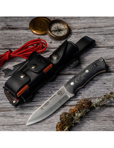 Faca Bushcrafter cabo Micarta Cudeman, COMPLETO