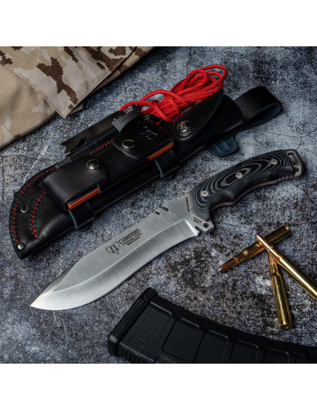 Faca boina verde, micarta preta....