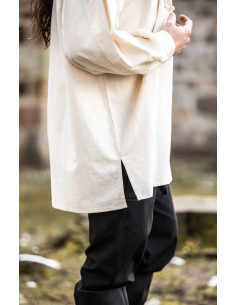 Camisa medieval modelo Ulrich, cor branco natural 2