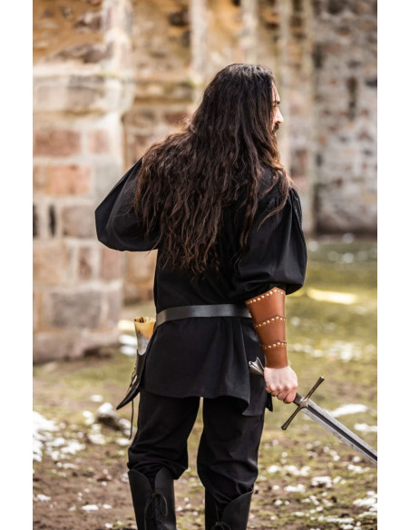 Camisa medieval modelo Ulrich, cor preta