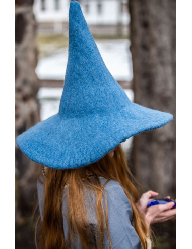 Chapéu de bruxa modelo Agata, azul claro
