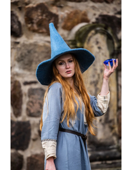 Chapéu de bruxa modelo Agata, azul claro