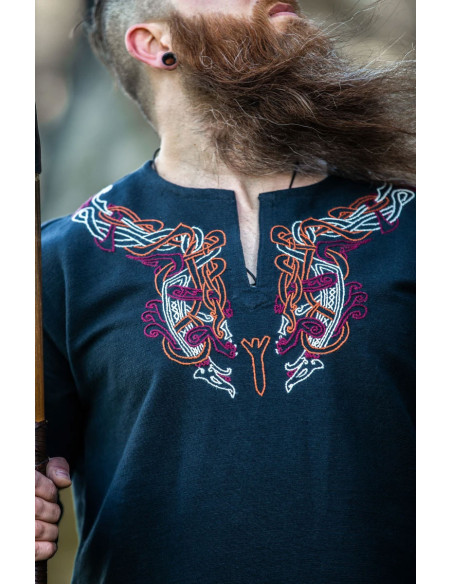 Túnica Snorri Viking com bordado à...