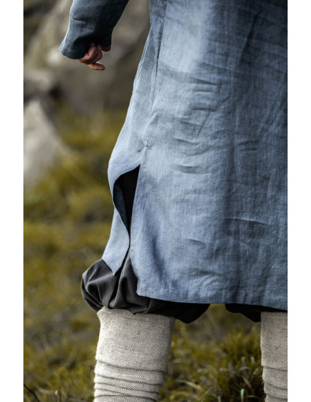 Túnica Halvar Linho Viking Cinza