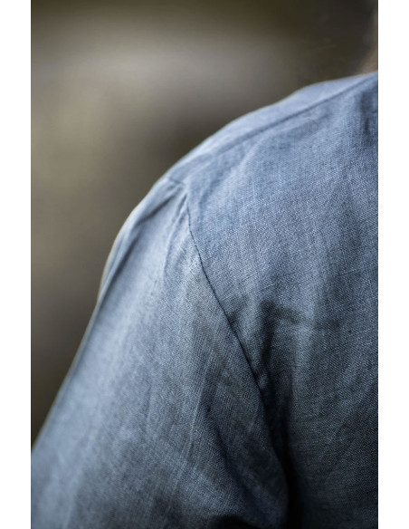 Túnica Halvar Linho Viking Cinza