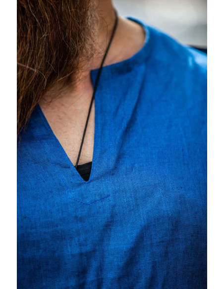 Halvar Linho Viking Túnica Azul