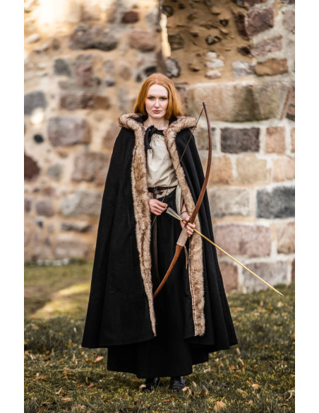 Manto Viking modelo Fjell com pelo...