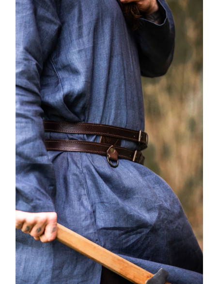 Cinto Viking duplo de couro, modelo...