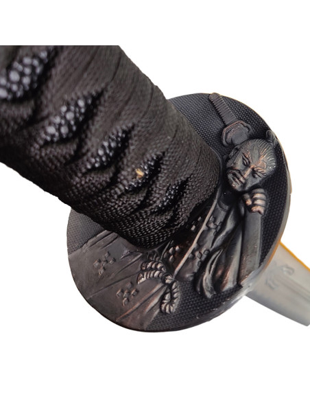 Saya katana preta decorativa com...