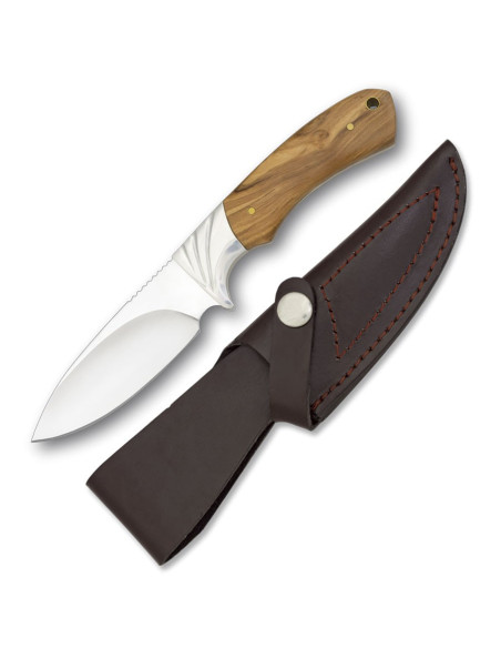 Faca de caça com cabo oliva (22,8 cm.)