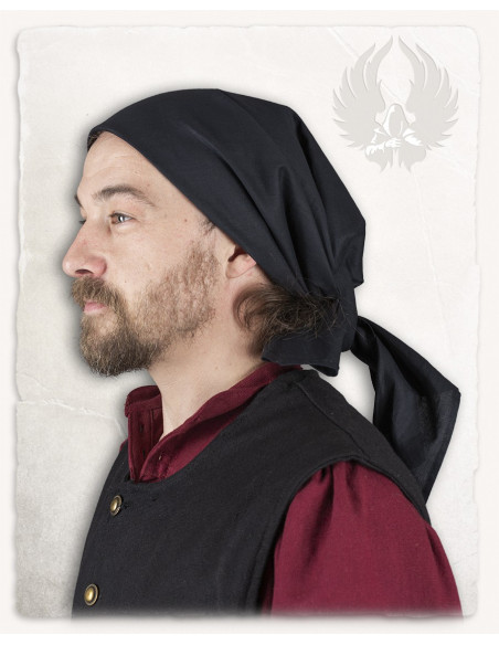 Lenço camponês modelo Emil, cor preta