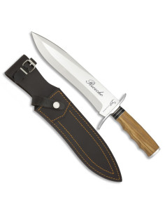 Faca de leilões Hunting Stalking, cabo oliva