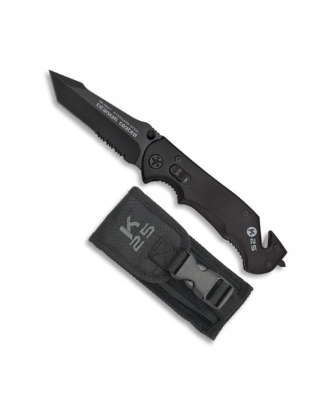 Faca de salvamento, lâmina 9 cms.